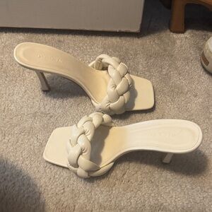 Billini Ivory Braided Heels